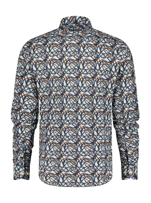 A Fish Named Fred Shirt Carabiner Ropes | Blue Multi - Caswell's Fine Menswear