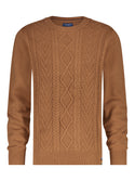A Fish Named Fred Cable Pullover | Rust - Caswell's Fine Menswear
