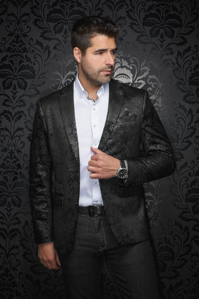 Au Noir Blazer | TRAVOLTA, Black - Caswell's Fine Menswear
