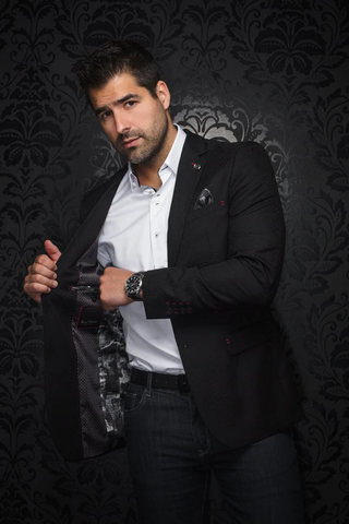 Au Noir Blazer | FILONI, Black - Caswell's Fine Menswear