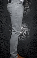 Au Noir Jeans 360° Stretch | JOHNNY-SRD, Light Grey - Caswell's Fine Menswear