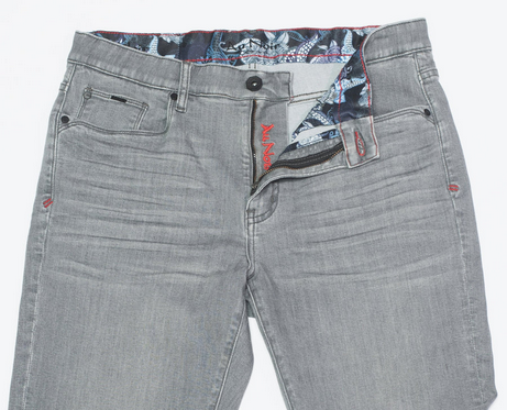 Au Noir Jeans 360° Stretch | JOHNNY-SRD, Light Grey - Caswell's Fine Menswear