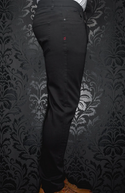 Au Noir Jeans 360° Stretch | JOHNNY-SRD, Black - Caswell's Fine Menswear