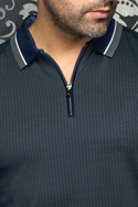 Au Noir Polo Shirt Long Sleeve | FEDERICO, Olive - Caswell's Fine Menswear