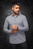 Au Noir Shirt Alexander Extra Stretch PDP, Black - Caswell's Fine Menswear