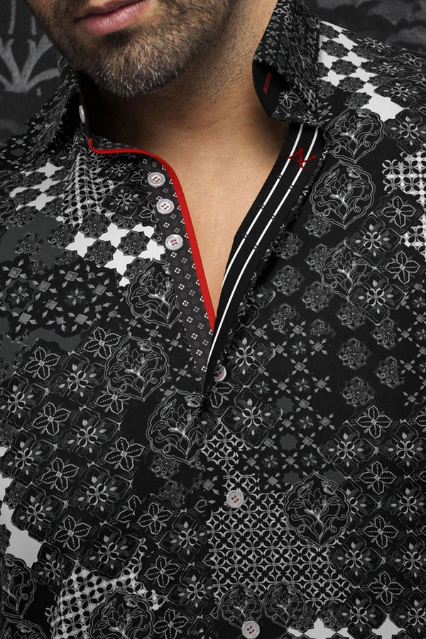 Au Noir Shirt | CARLSON, Black - Caswell's Fine Menswear