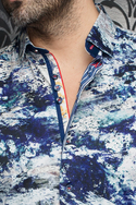 Au Noir Shirt | MAGNANI, Indigo - Caswell's Fine Menswear