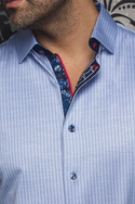 Au Noir 360° Stretch Shirt | BERNADO, Light Blue - Caswell's Fine Menswear