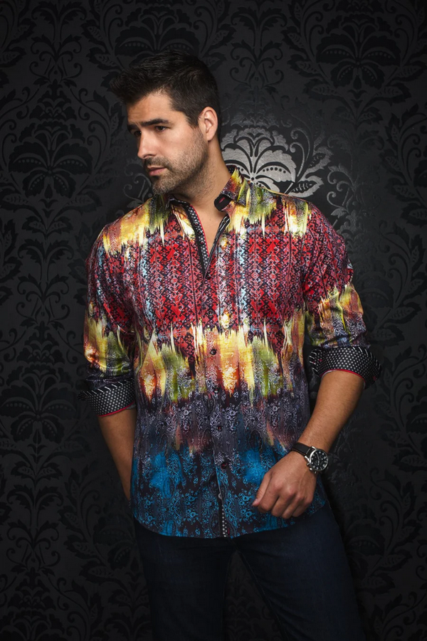 Au Noir Shirt | DARRELL, Multi - Caswell's Fine Menswear