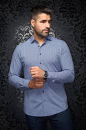 Au Noir Shirt Alexander Extra Stretch PDP, Navy - Caswell's Fine Menswear