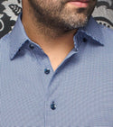 Au Noir Shirt Alexander Extra Stretch PDP, Navy - Caswell's Fine Menswear