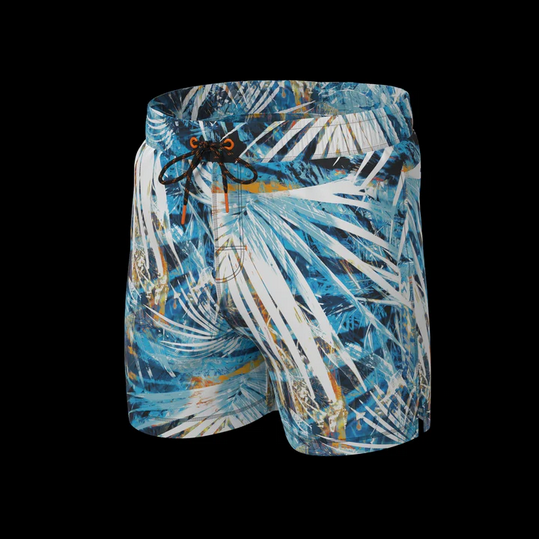 Au Noir Swimsuit | MEYER, Navy Turquoise - Caswell's Fine Menswear