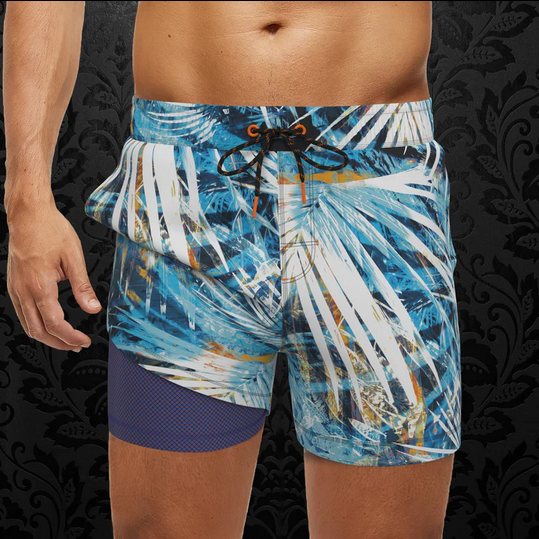 Au Noir Swimsuit | MEYER, Navy Turquoise - Caswell's Fine Menswear