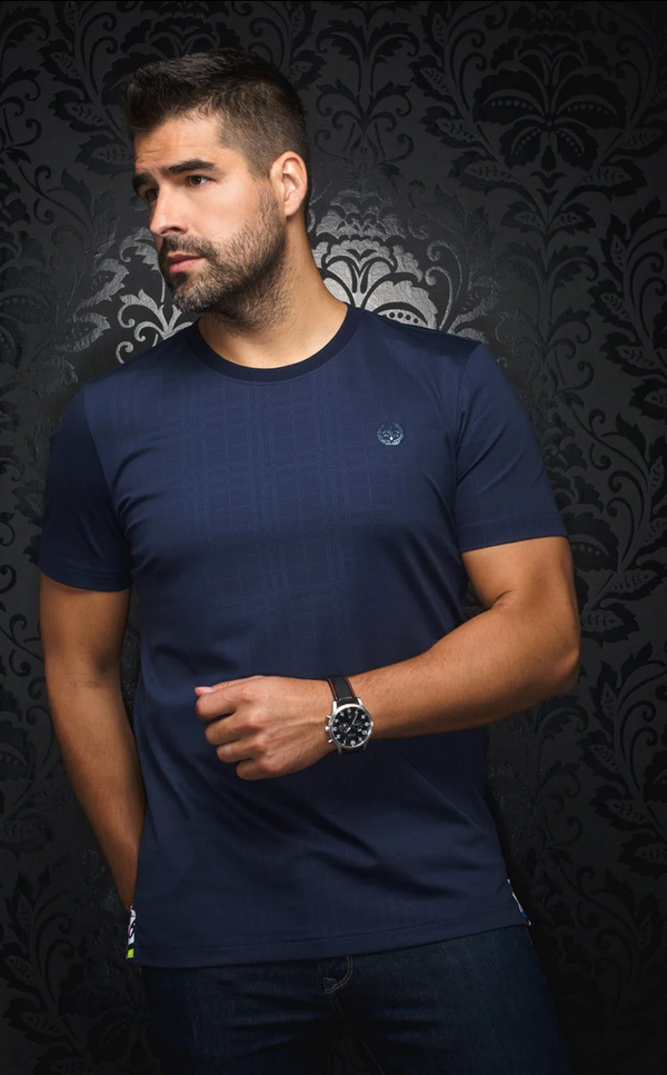 Au Noir T-Shirt | C-VARENNA, Navy - Caswell's Fine Menswear