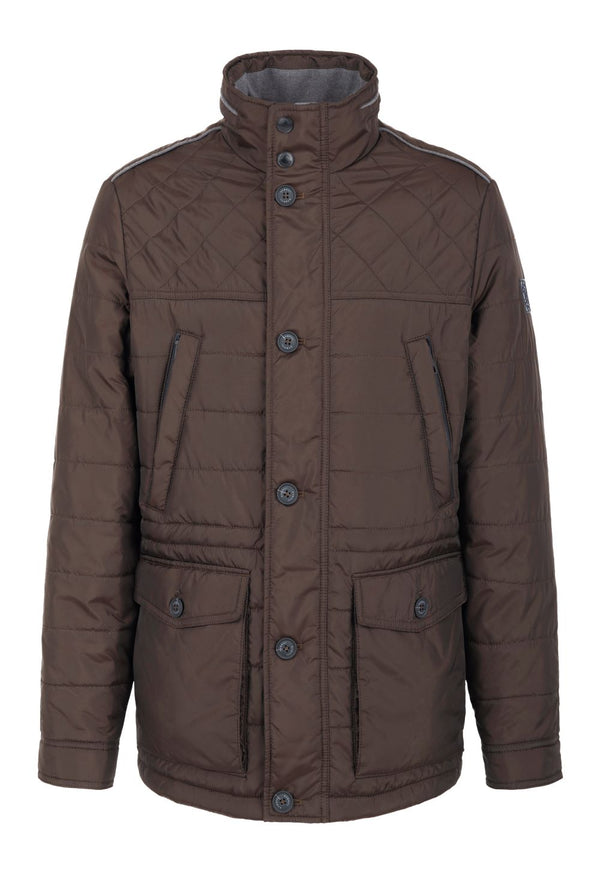 Bugatti Quilted Jacket, Brown - Caswell's Fine Menswear