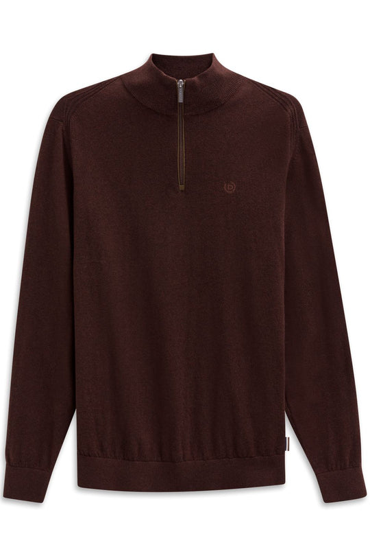 Bugatti Sweater 1/4 Zip | Burgundy