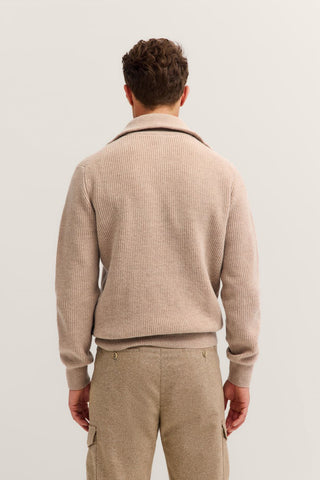 Bugatti Sweater 1/4 Zip | Beige