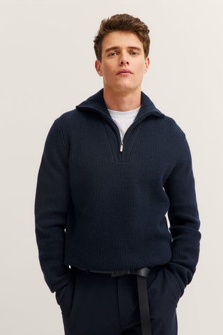 Bugatti Sweater 1/4 Zip | Navy