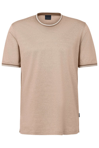 Bugatti Crew Neck Tee | Sand - Caswell's Fine Menswear