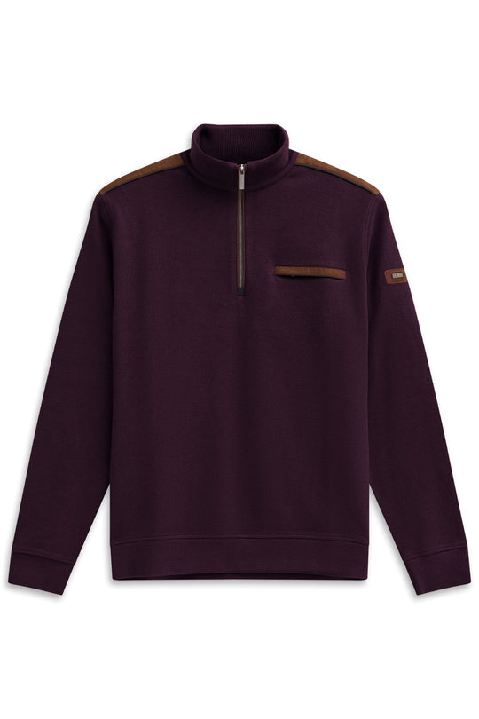 Bugatti Sweater 1/4 Zip | Burgandy