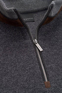 Bugatti Sweater 1/4 Zip | Charcoal - Caswell's Fine Menswear
