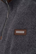 Bugatti Sweater 1/4 Zip | Charcoal - Caswell's Fine Menswear
