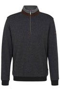 Bugatti Sweater 1/4 Zip | Charcoal - Caswell's Fine Menswear