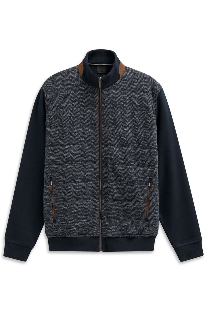 bugatti Sweatjack met structuurmotief in marineblauw online kopen | P&C