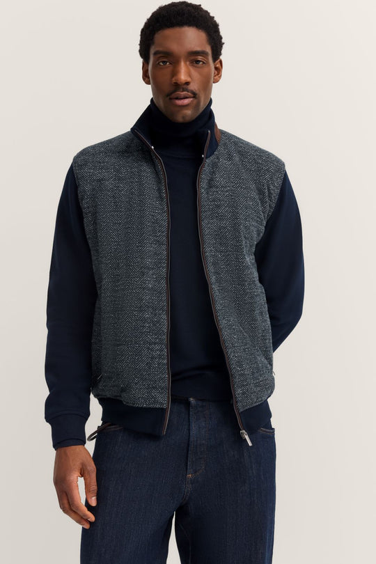 Bugatti Full Zip Sweater | Navy