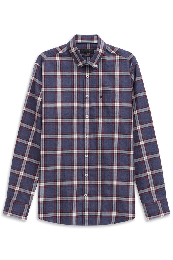 Bugatti Shirt Long Sleeve | Blue Check