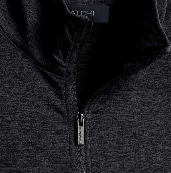 Bugatchi 1/4 Zip, Caviar - Caswell's Fine Menswear