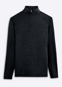 Bugatchi 1/4 Zip, Caviar - Caswell's Fine Menswear