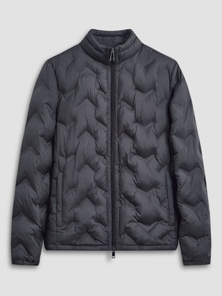 Bugatchi Chevron Quilted Jacket | Black - Caswell's Fine Menswear