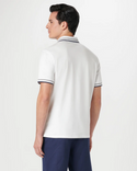 Bugatchi Tipped Solid Polo | White - Caswell's Fine Menswear
