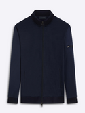 Bugatchi Sweater Full Zip, Navy - Caswell's Fine Menswear