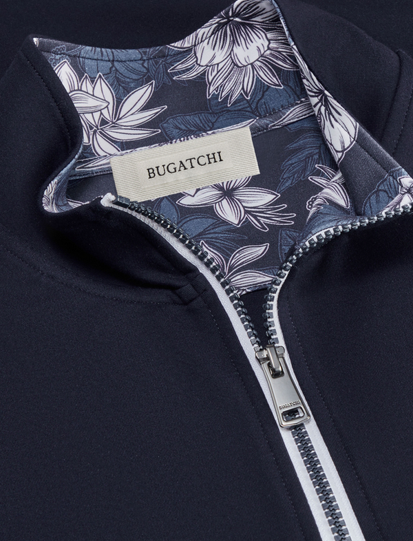 Bugatchi 1/4 Zip Pullover | Navy - Caswell's Fine Menswear