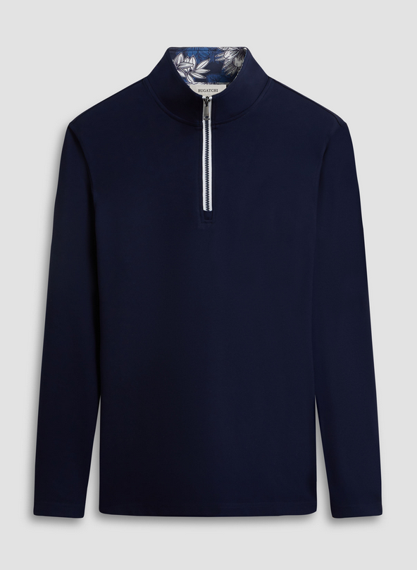 Bugatchi 1/4 Zip Pullover | Navy - Caswell's Fine Menswear