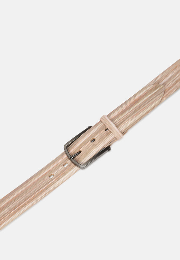Bugatti Belt 110cm | Beige/Grey - Caswell's Fine Menswear