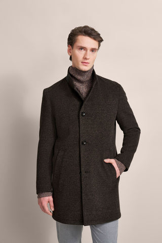 Bugatti Wool Coat | Brown - Caswell's Fine Menswear