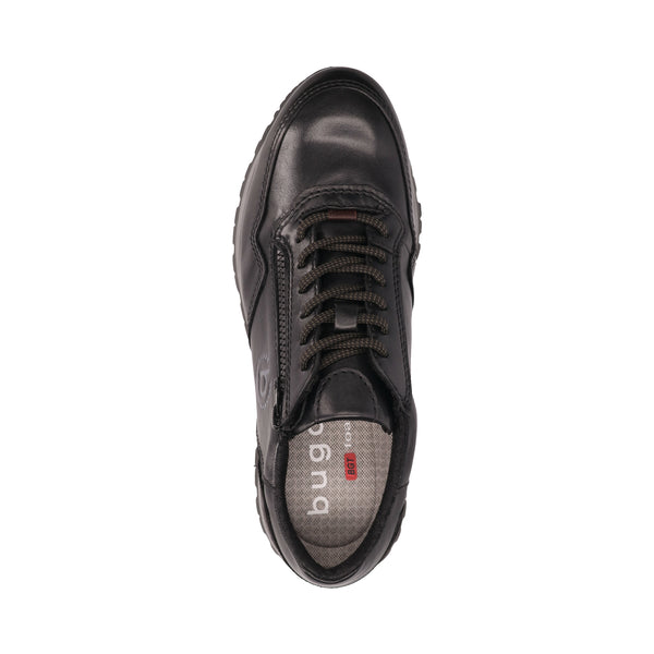 Bugatti Shoe with Zipper | Black - Caswell's Fine Menswear
