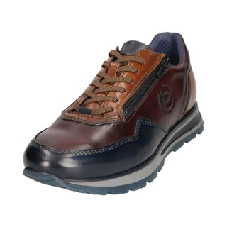 Bugatti Shoe with Zipper| Blue/Bordo - Caswell's Fine Menswear