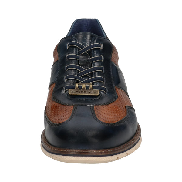 Bugatti Sneaker Simone Dark Blue/Cognac - Caswell's Fine Menswear