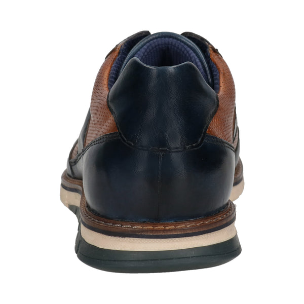 Bugatti Sneaker Simone Dark Blue/Cognac - Caswell's Fine Menswear