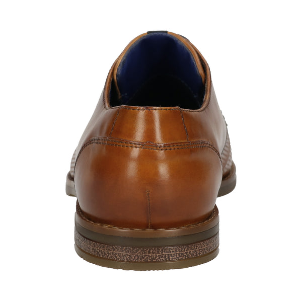 Bugatti Tone on Tone Dress Shoe in Cognac/Yellow - Caswell's Fine Menswear