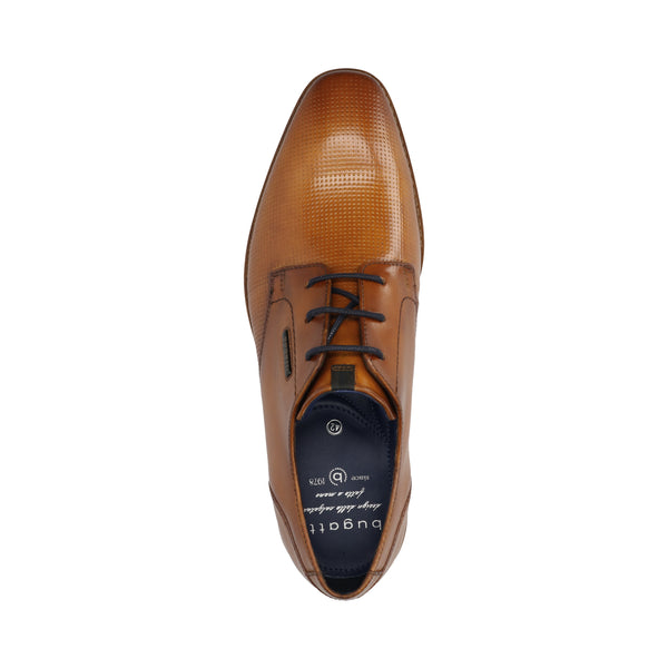 Bugatti Tone on Tone Dress Shoe in Cognac/Yellow - Caswell's Fine Menswear