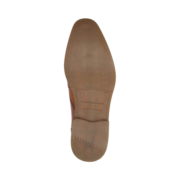 Bugatti Tone on Tone Dress Shoe in Cognac/Yellow - Caswell's Fine Menswear