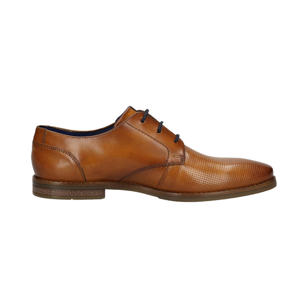 Bugatti Tone on Tone Dress Shoe in Cognac/Yellow - Caswell's Fine Menswear