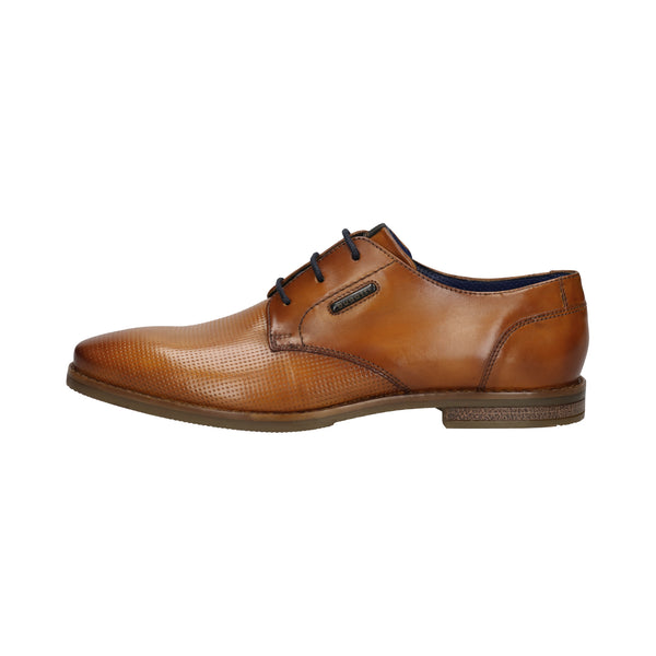 Bugatti Tone on Tone Dress Shoe in Cognac/Yellow - Caswell's Fine Menswear