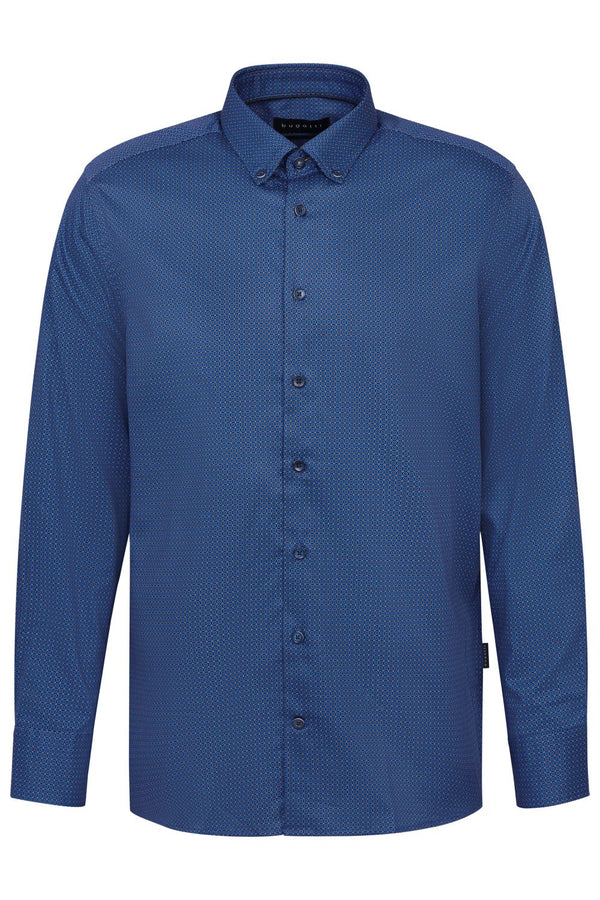 Bugatti Shirt Long Sleeve | Blue - Caswell's Fine Menswear
