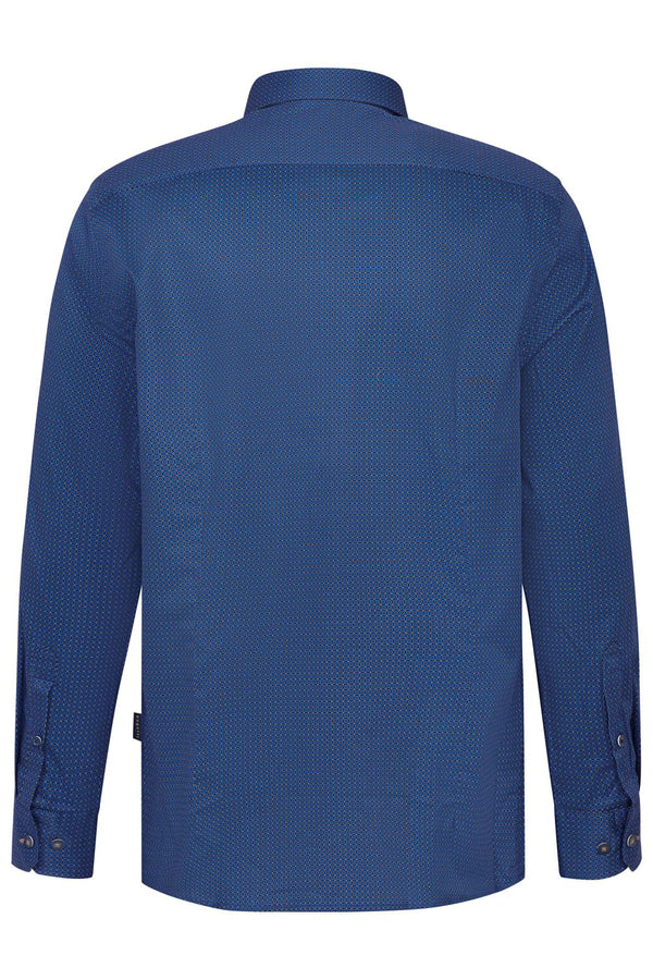 Bugatti Shirt Long Sleeve | Blue - Caswell's Fine Menswear